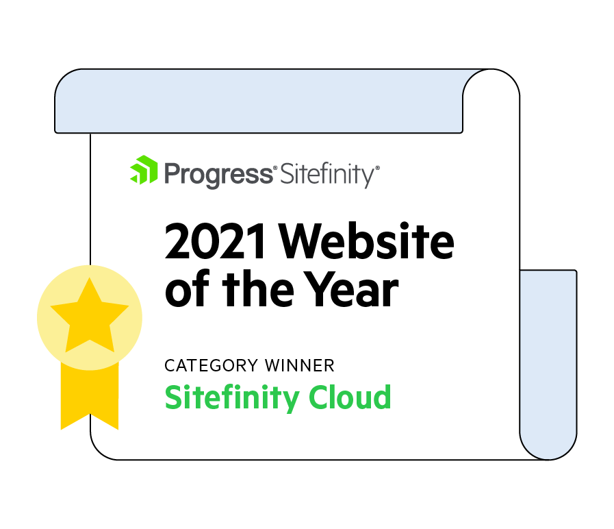 Progress Sitefinity Website of the Year Award Badge