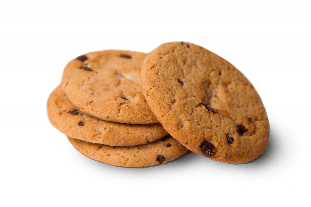 Chocolate chip cookies, intended as a visual pun for third-party cookies in digital marketing.