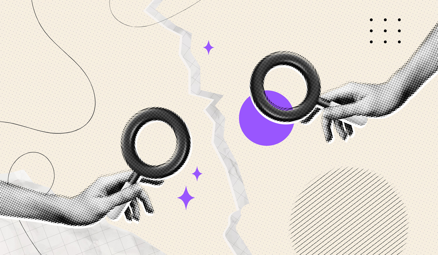 Magnifying glass illustration